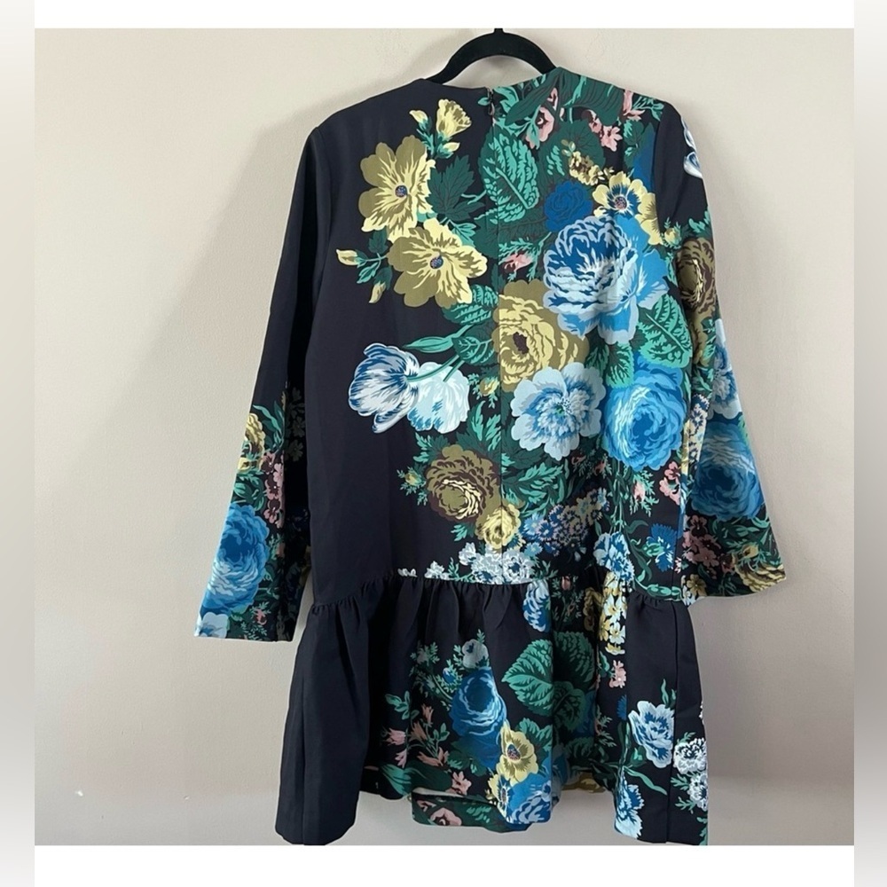 Tuckernuck Pierce Floral Mini Dress XXS NWT Black Blue Green Tiered Cotton - Picture 6 of 13